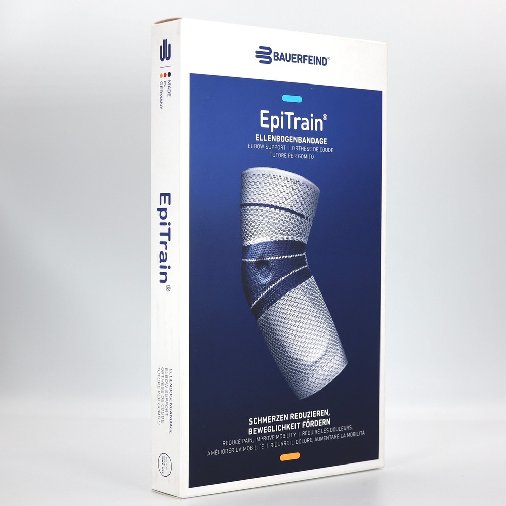 Bauerfeind EpiTrain Elbow Support Unisex Size 2 Titan Gray Compression Sleeve